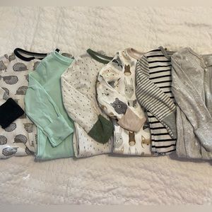 Cloud Island Zipper Footie Pajama Bundle 6-9 Months